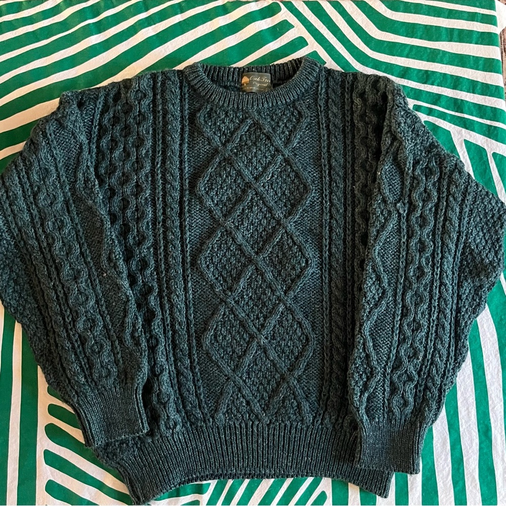 Vintage Cable Knit Pullover Sweater